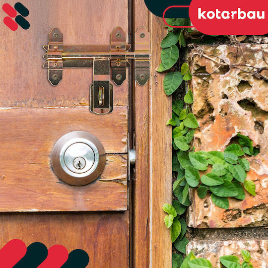 Kotarbau Zăvor Bolt pentru Poartă Garaj Încuietoare Ușă Poartă Oțel Galvanizat Auriu 150 Mm