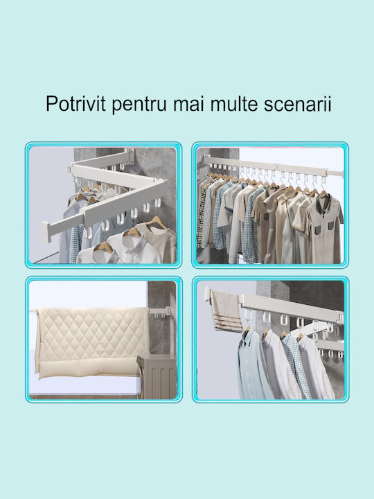 Uscător de Rufe Pliabil Înșurubat din Aluminiu