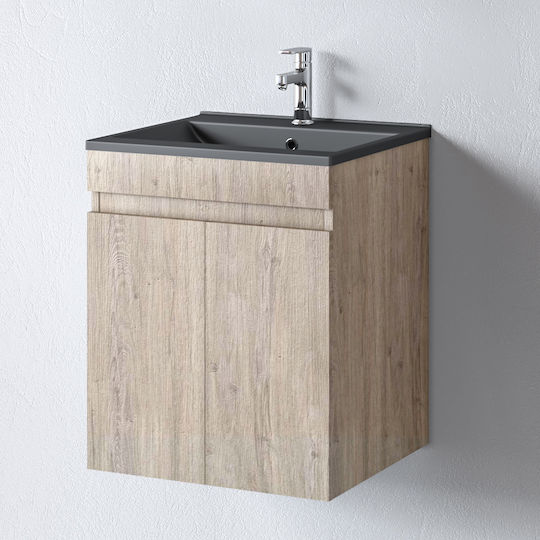 Martin Πάγκος με Νιπτήρα Μελαμίνη Μ60xΒ44xΥ47cm Beige Oak