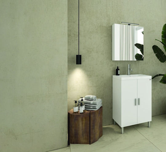 Drop Roma 50 Countertop with Sink & Mirror L50xW39xH80cm White