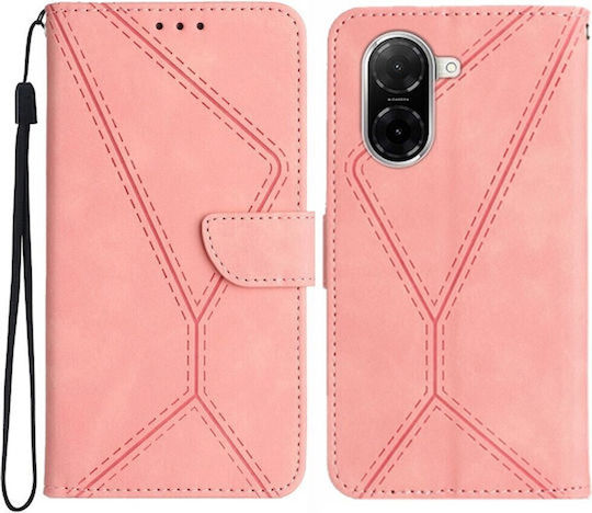 Tel1 Xiaomi Redmi A5 4g Stitching Embossed Book Mobile Phone Case Pink