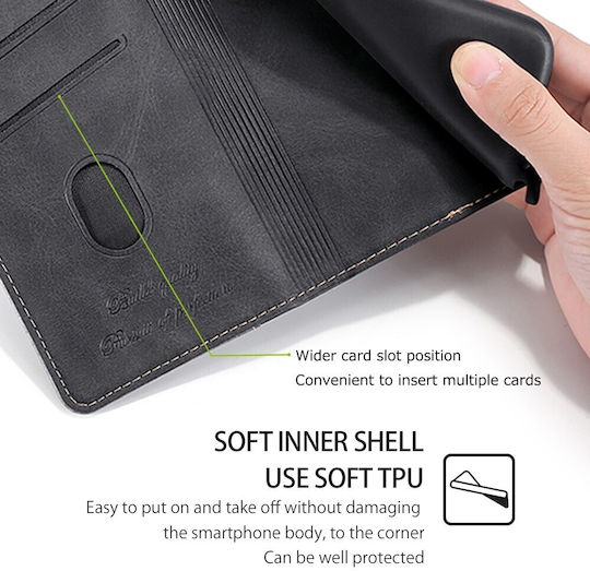 Tel1 Tcl 50 Se Contrast Color Side Buckle Book Case Black Grey