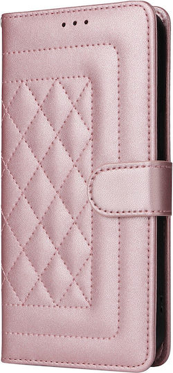 Tel1 Xiaomi Poco X6 Pro 5g Diamond Lattice Flip Book Case Rose Gold