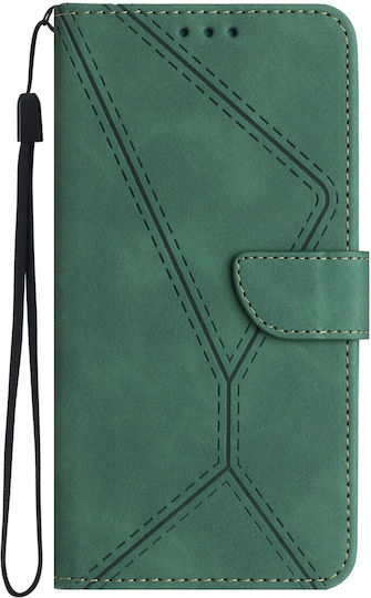 Tel1 Tcl 505 Stitching Embossed Husa Carte Verde
