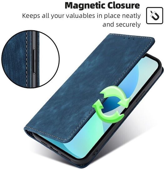 Tel1 Tcl 505 Skin Feel Анти-кражба Калъф Книга Син