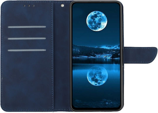 Tel1 Honor X7β 4g X7b 5g Honor 90 Stitching Embossed Θήκη Βιβλίο Blue