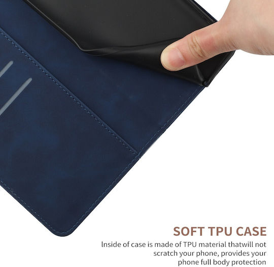 Tel1 Honor X7β 4g X7b 5g Honor 90 Stitching Embossed Θήκη Βιβλίο Blue