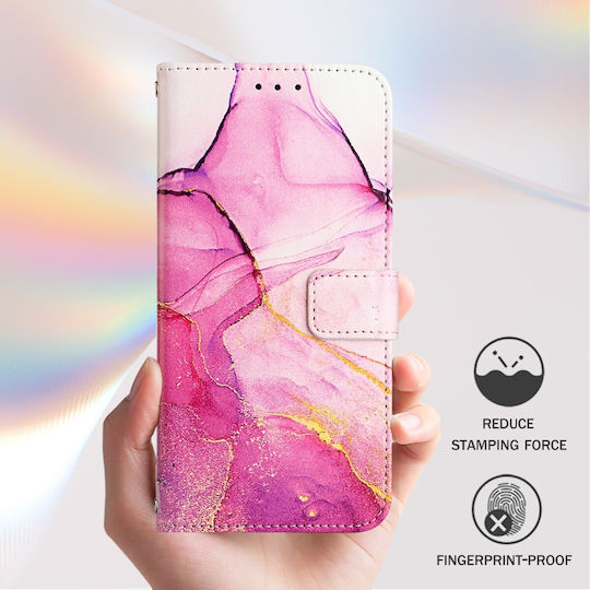 Tel1 Tcl 505 Marmor Muster Handyhülle Buch Rosa