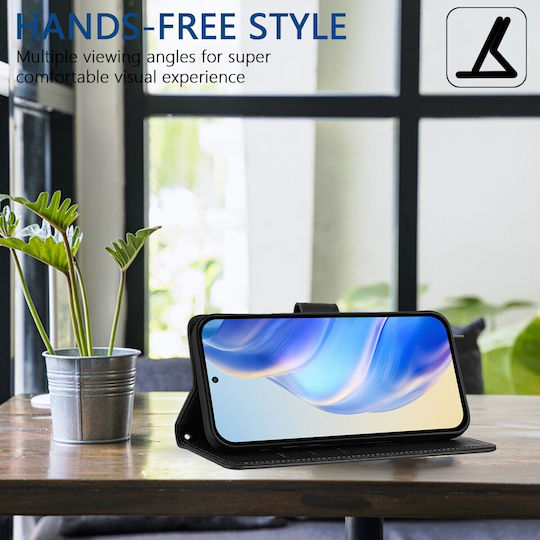 Tel1 Tcl 50 Se Honeycomb Embossing Rfid Калъф Книга Черен