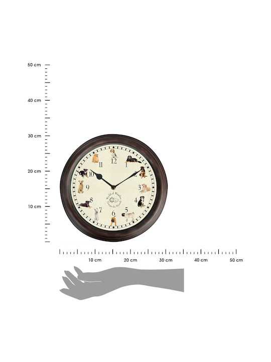 Esschert Design Ρολόι Τοίχου Διάφανο Ø12cm