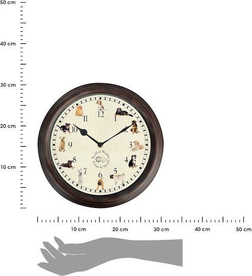 Esschert Design Transparente Wanduhr Ø12cm