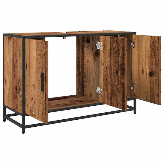 vidaXL Blat cu Lavoar L90xW33xH60cm Coffee