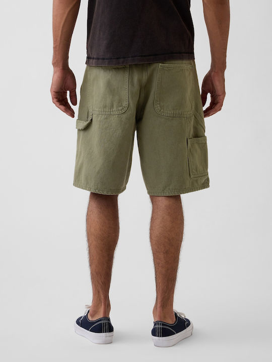 Bermude din Denim Bărbați Croială Lejeră Tweed Green