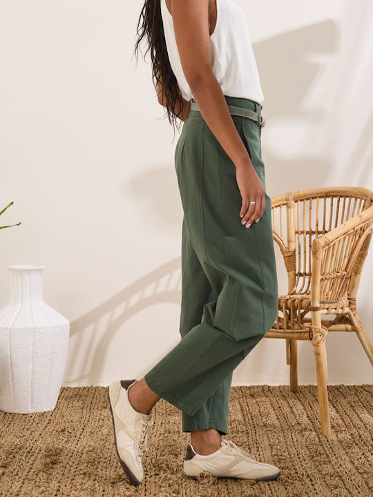 Damen Stoffhose Grün