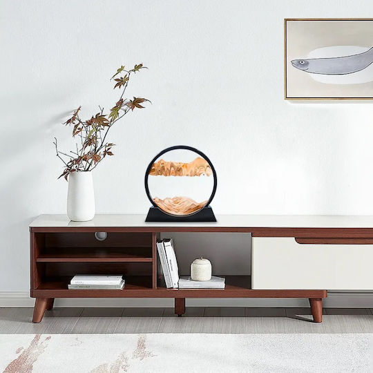 Decor Pentru Masă Tip Clepsidră Arvada Minimaluxe Sticlă/Nisip 3D Roșu Deschis Negru
