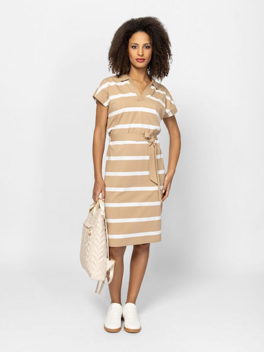 Midi Dress Beige