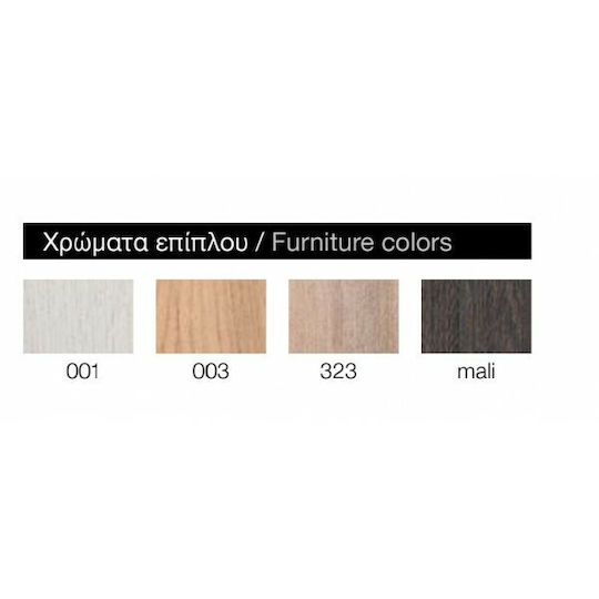 Adamidis Master 103 Countertop with Sink L99.5xW43xH48cm White