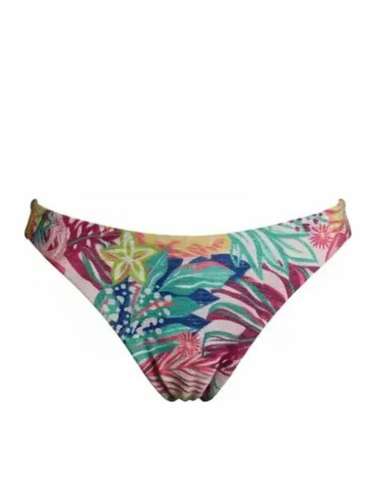 Bikini Set Push Up Brazil Floral Pink Fuchsia Glitter