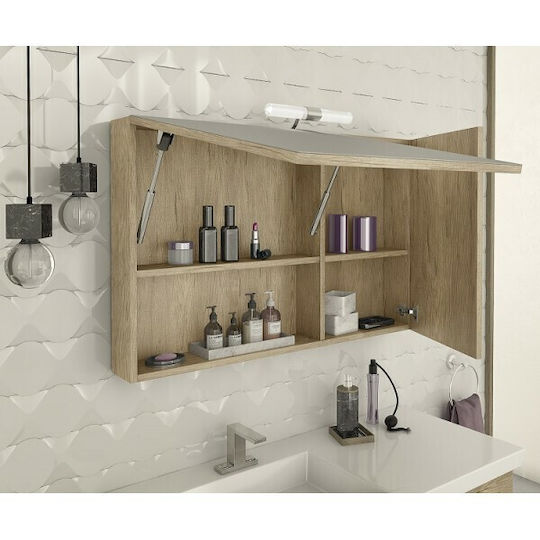 Drop Luxus 85 Πάγκος με Νιπτήρα & Καθρέπτη Μ80xΒ40xΥ50cm Granite