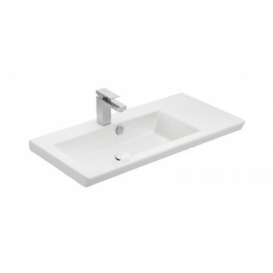 Drop Luxus 85 Πάγκος με Νιπτήρα & Καθρέπτη Μ80xΒ40xΥ50cm Granite
