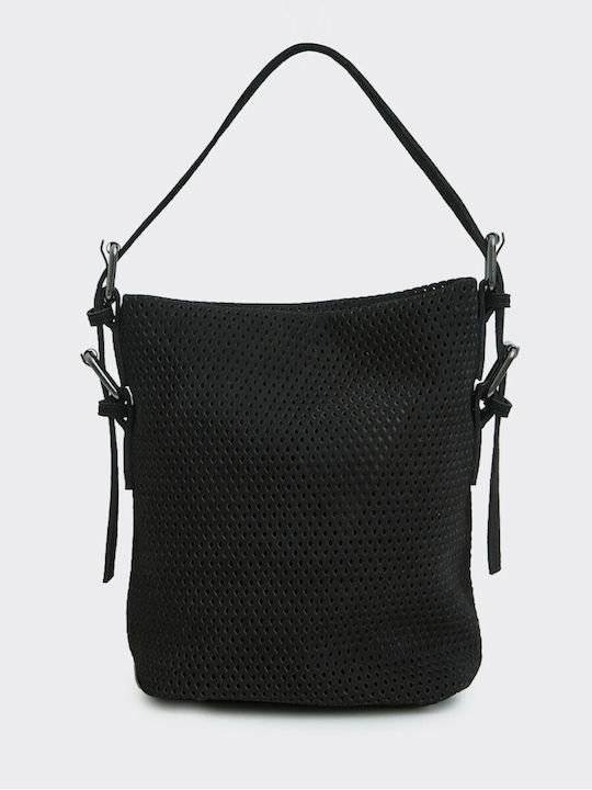 Leather Women's Shoulder Bag Black