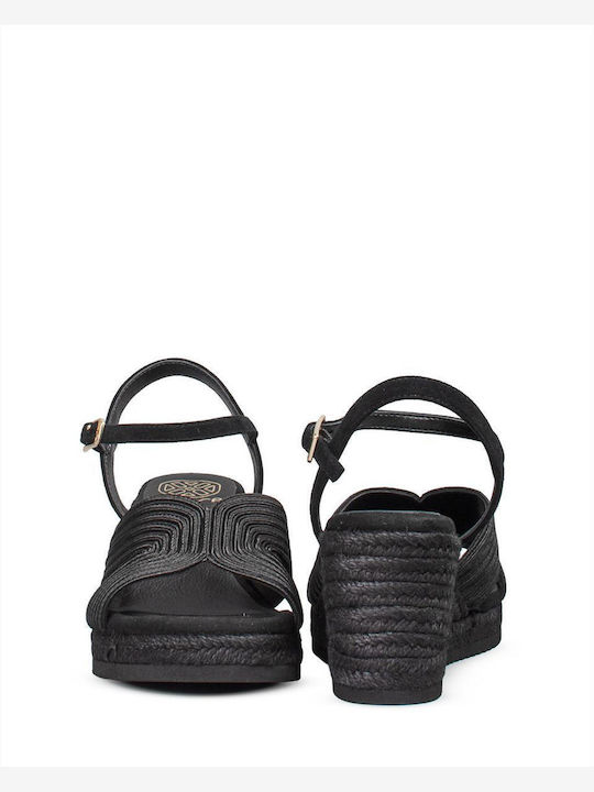 Sommer Damenplattformen Schwarze