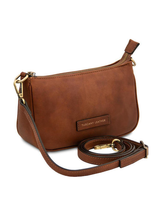 Leather Women's Shoulder Bag Brown