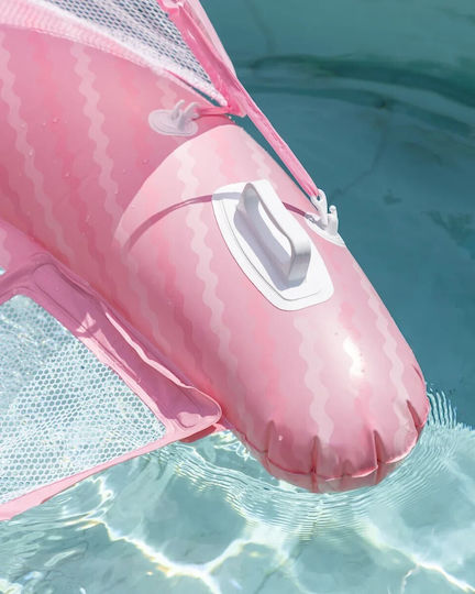 Flamingueo Σωσίβιο Swimtrainer με Διάμετρο 125εκ. και Σκίαστρο Ροζ