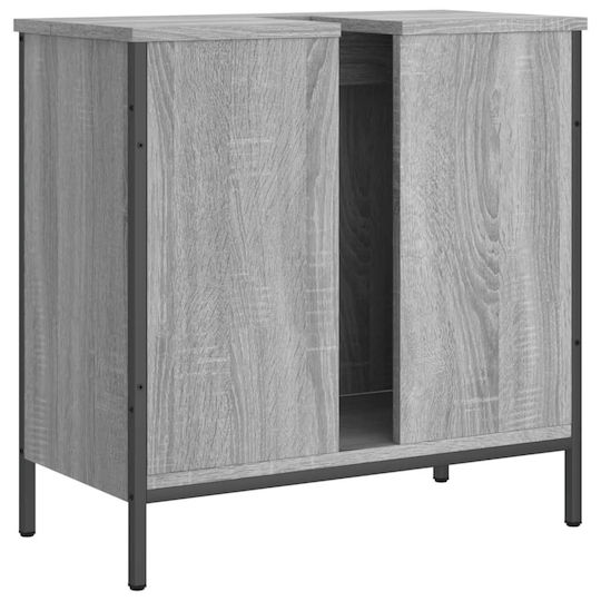 vidaXL Schrank Waschtisch ohne Waschbecken L60xB30xH60cm Gray