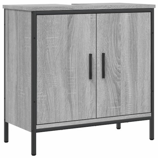 vidaXL Schrank Waschtisch ohne Waschbecken L60xB30xH60cm Gray