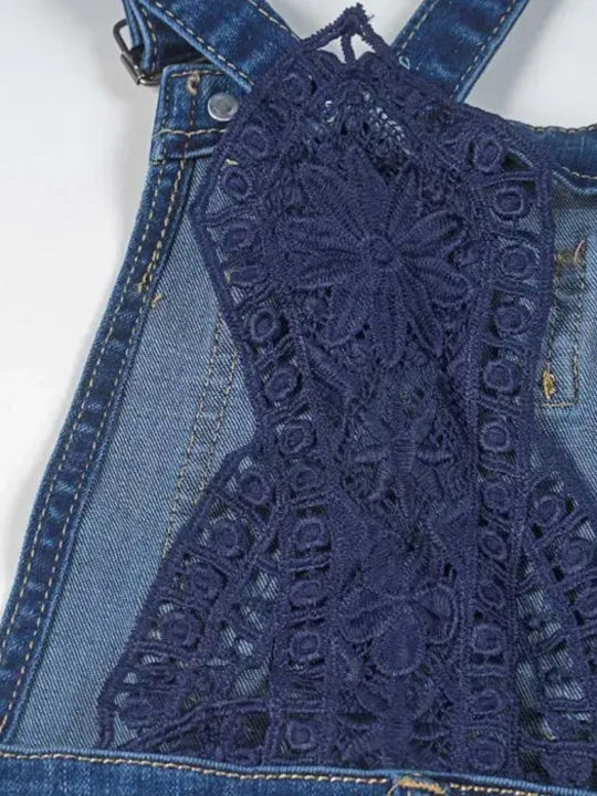 Kids Denim Blue Dungarees