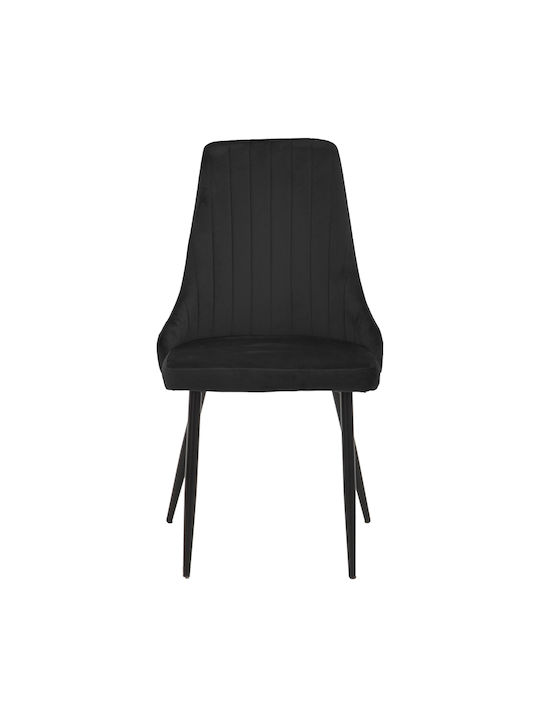 Azori Dining Chairs Metallic Black 2pcs 49x55x85cm