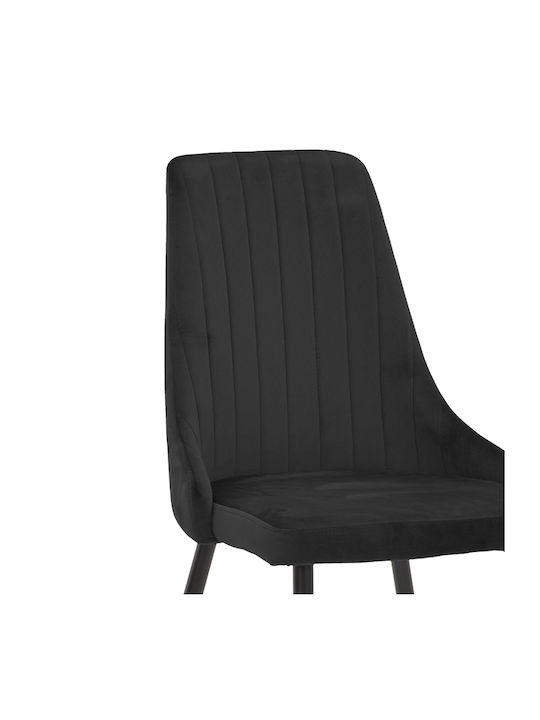 Azori Dining Chairs Metallic Black 2pcs 49x55x85cm