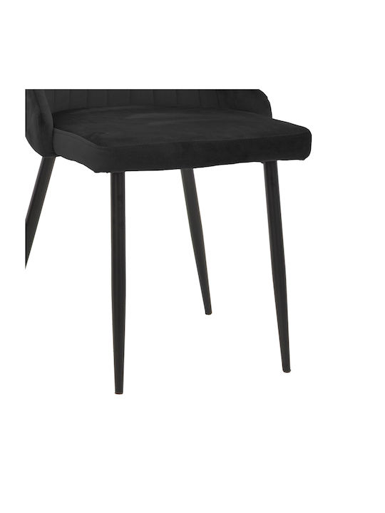 Azori Dining Chairs Metallic Black 2pcs 49x55x85cm