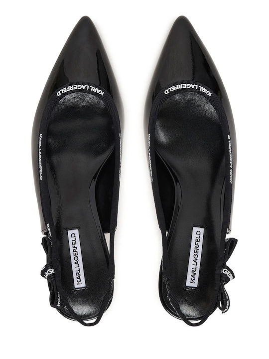 Pointed Toe Heels in Black Patent Leather