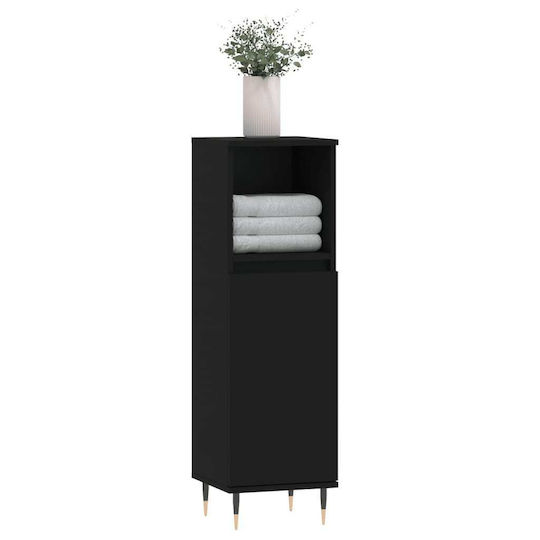 vidaXL Waschtisch ohne Waschbecken L30xB30xH100cm Schwarz