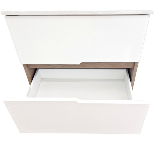 Savinidue Eva Countertop with Sink & Mirror L60xW47xH53cm White