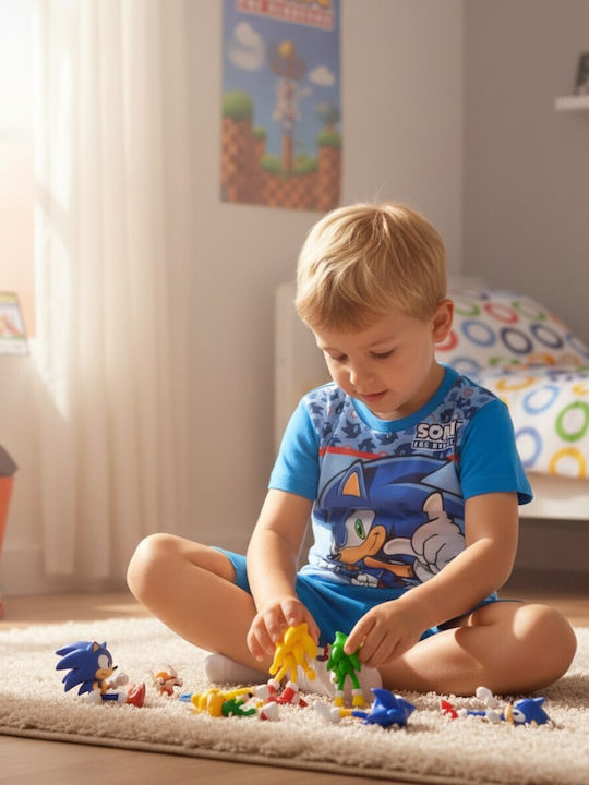 Kids Set with Shorts Summer 2 Pieces Light Blue Sonic