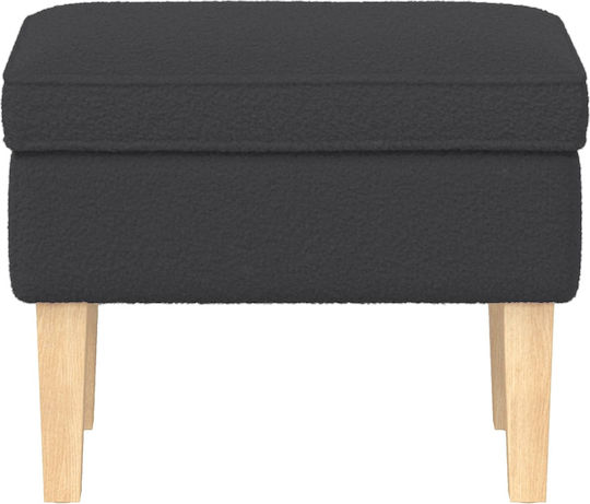 Stoff Fußhocker Dunkelgrau 55x35x41cm