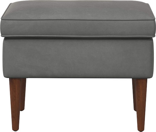 Samt Fußhocker Dunkelgrau 55x35x41cm
