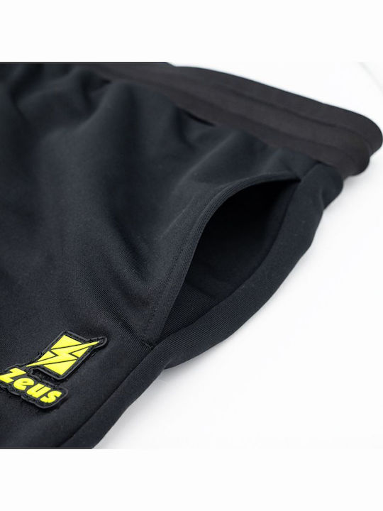 Men's Sweatpants Glossy with Elastic Black Fluo Yellow