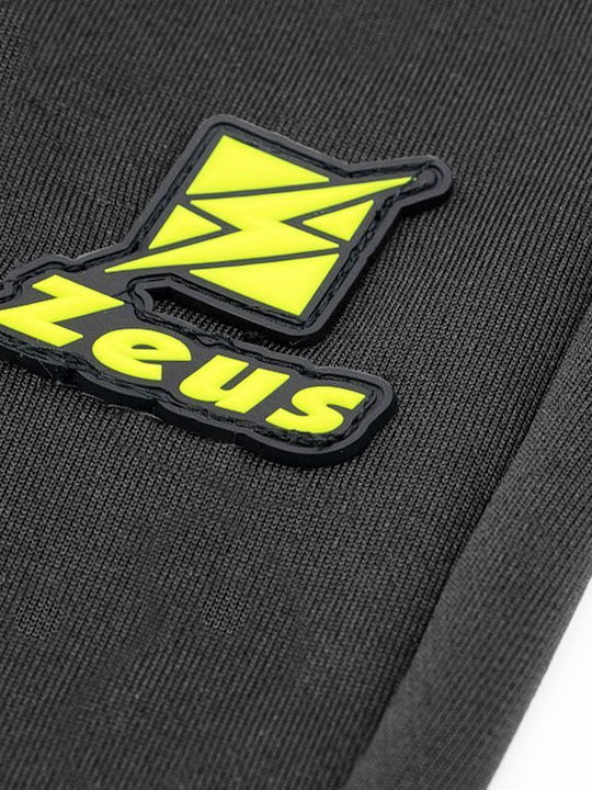 Men's Sweatpants Glossy with Elastic Black Fluo Yellow