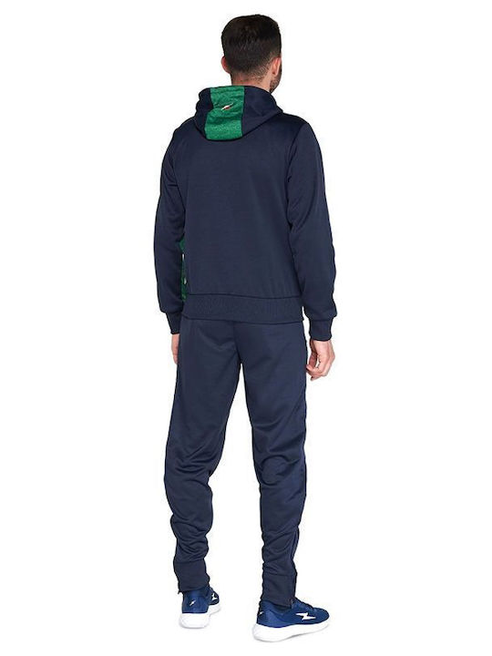 Set Trening Cu Elastic Albastru Marin/Verde