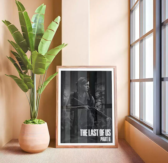 Gaming Poster Last Us Part Ii Ellie Gm2340 40cm X 50cm Natural Wood Frame Beige