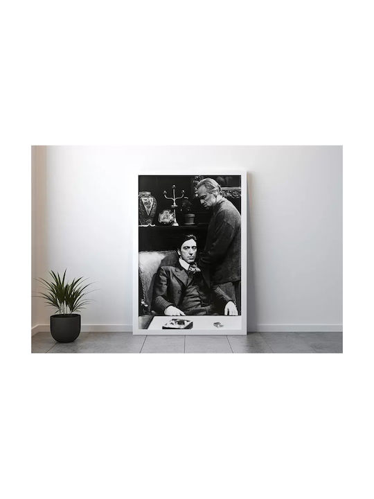 Poster Godfather Mv011 40cm X 50cm Frame Natural Wooden Beige