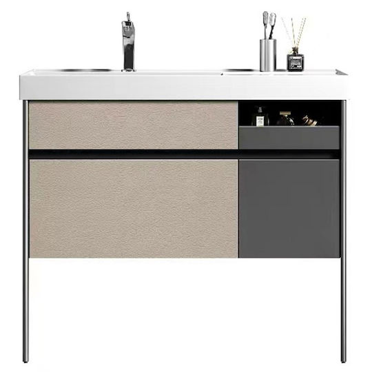 Martin Шкаф със Мивка Д100xШ50xВ80см Grey/beige
