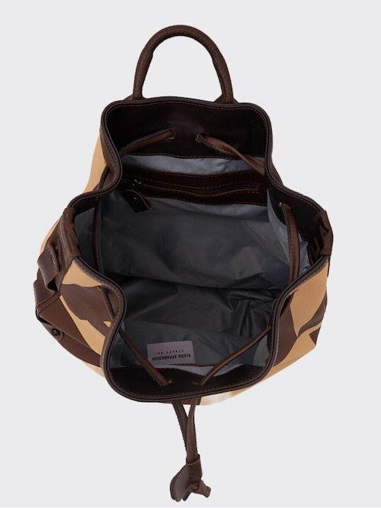 Leder Damen Beutel Beige