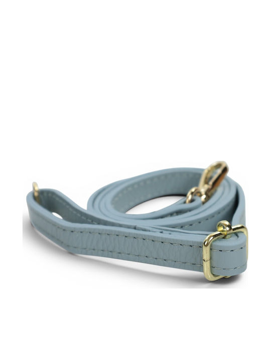Damen-Ledertasche mit Klappe Light Blue