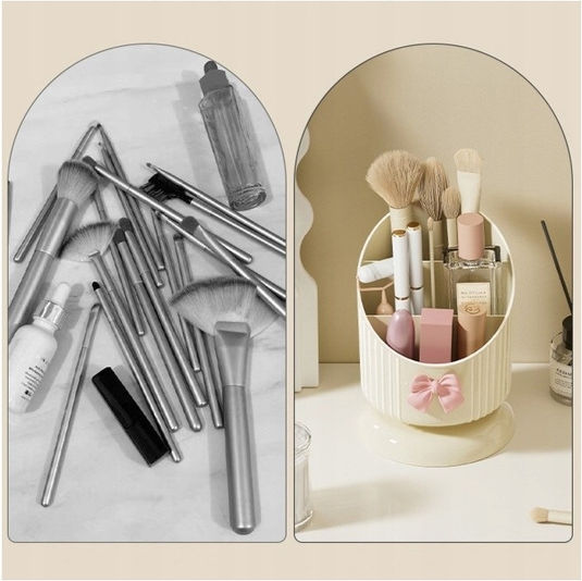 ecarla Kosmetik Organizer mit Trennzeichen Rosa 15,8x11cm