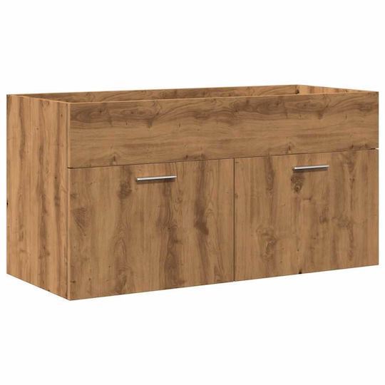 vidaXL Blat cu Lavoar L91xW18.5xH39.5cm Maro